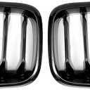 X AUTOHAUX No.51712455246/51712455247 Front Upper Hood Bumper Grille Grill for BMW X2 F39 2017-2023 Front Upper Bumper Kidney Grille Grill Signal Slat Gloss Black 1 Pair