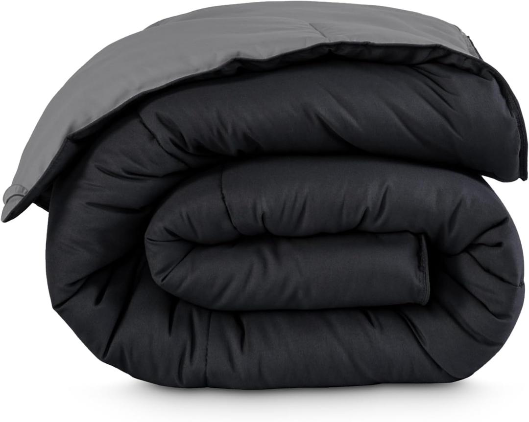 Bare Home Twin/Twin Extra Long Comforter - Reversible Colors - Goose Down Alternative - Ultra-Soft - Premium 1800 Series - All Season Warmth - Bedding Comforter (Twin/Twin XL, Black/Grey) Bare Home Twin/Twin Extra Long Comforter - Reversible Colors - Goose Down Alternative - Ultra-Soft - Premium 1800 Series - All Season Warmth - Bedding Comforter (Twin/Twin XL, Black/Grey)