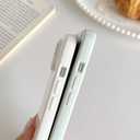 Skyseaco for iPhone 13 Case Cute Hibiscus Phone Case Flower Design Soft Slim TPU Shockproof Camera Protection Phone Cover for Women Girls - Green