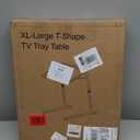 Bblife XL Adjustable Folding TV Tray Table, Larger TV Dinner HDPE Plastic Tray, for Laptop, Eating, Drawing, Snacks, etc, Black-Pro