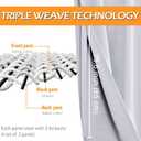 Blackout Curtains for Bedroom - Thermal Insulated & Energy Saving Window Curtains for Living Room, 2 Drape Panels Sewn with Tiebacks, Greyish White, 38 x 54 Inch