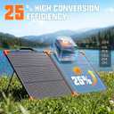 100W Portable Solar Panel, Lightweight Aluminum Frame Design Foldable Kit