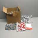 Glimin 48 Sets Christmas Plastic Snow Globes Kit Includes 48 Clear Snow Globe, 96 Mini Xmas Trees, 48 Miniature Snowman and Santa Claus with Artificial Snow for DIY Crafts Home Winter Decor (Cylinder)