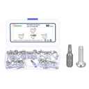2 x METALLIXITY Pan Head Torx Security Screw Bolts (M6-1x10mm) 40pcs, Button Torx Head Machine Screw 304 Stainless Steel with One Bit - for Furniture Woodworking Project, Silver Tone