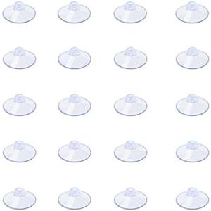 AQUANEAT 19 Packs Suction Cups 0.8 Inch Clear Sucker Pads Without Hook for Glass Home Organization Decoration