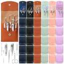 60 Sets Travel Manicure Set Nail Clippers Bulk Pedicure Kit 7 in 1 Stainless Steel Professional Nail Set Grooming Kits Nail Care Tools for Women Men(Vintage Color)