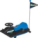 Razor Crazy Cart Shift Electric Go Kart for Kids Ages 6+ - 12V Drifting System, High/Low Speed Switch, Simplified Drifting, Riders up to 120 lbs, Black/Blue, One Size