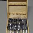 SICWOOD 5PCS Wood Plug Cutters Set, Wood Tenon Maker Dowel Pocket Hole Plug Cutters, Woodworking Drill Bit, Suiatble for Making 3/8" 1/2" 5/8" 3/4" 1" Wood Dowel Pins- (Wood Plug Cutters)