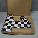 Mifoci 13.7" Race Car Cardboard Fillable Number Box for Charcuterie Fast Birthday Party Decor 1st 2nd 3rd 5th Number Shaped Box Black and White Checkered Snack Paper Mache Tray for Party Supplies (1)
