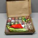 70 Pcs Christmas Tree Ornaments Set Include Christmas Hat Red Lime Green Peppermint Candy Ball Ornaments Xmas Bow Tree Topper Faux Fur Picks Led Lights for Xmas Holiday Decor