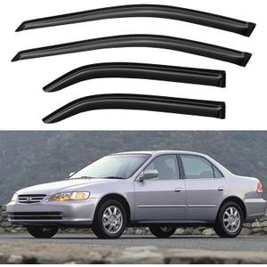 Window Visors Rain Guards for 1998 1999 2000 2001 2002 Honda Accord, Out-Channel Window Vent Wind Deflectors Visors Shades for 98-02 Accord Sedan