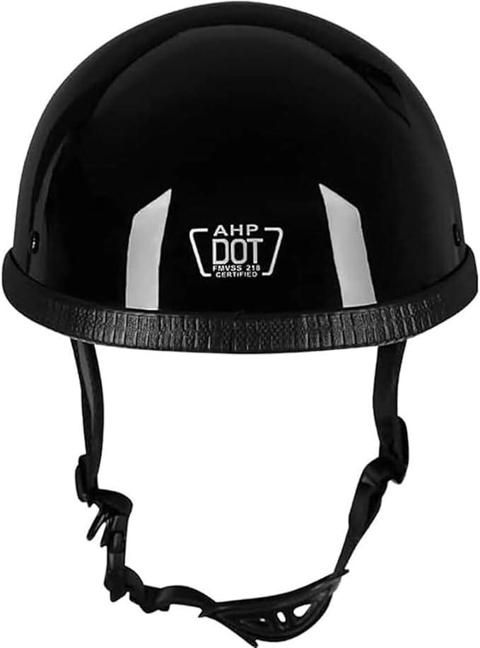 German Style Open Face Road Riding Beanie Bike Helmet DOT Approved Low Profile Motorcycle Half Helmet,Small and Light Summer Cool Skull Cap for Adult Men and Wome
 S Black German Style Open Face Road Riding Beanie Bike Helmet DOT Approved Low Profile Motorcycle Half Helmet,Small and Light Summer Cool Skull Cap for Adult Men and Wome
 S Black