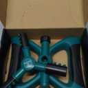 Joeys Sprinkler for Yard, Rotating Garden Sprinkler with 3 Adjustable Arms, Weighted Base, Expandable Connection, Lawn and Yard Sprinklers (Green)
