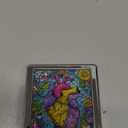 Metal Pill Organizer Box with Mirror  8 Compartment Chrome Pill Case, Pocket-Size Travel Pill Container for Vitamins, Seniors, Daily Use (Floral Anatomy of The Heart)