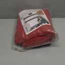 YoungsTex Burgundy Red Linen Semi Sheer Curtains 78 Inch Length for Living Room, Light Filtering Window Drapes with Rod Pocket Back Tab for Dining Bedroom, 2 Panels, 52 X 78 Inch