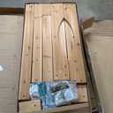 Backyard Discovery Belmont Cedar Wood Swing Set with Wave Slide, Play Deck, Rock Wall Ladder, Snack Bar Window, Shaded Picnic Area, Bench, Belt Swings, Trapeze, Sandbox Area, Canopy, Outdoor Playset (Large, Green)