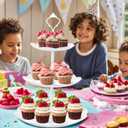 EI 10Pack White Cake Stand Serving Trays for Party,Dessert Table Display Set,3 Tier Cupcake Stands Appetizer Trays for Birthday Wedding Anniversary