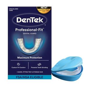 DenTek Professional-Fit Dental Guard, Mouth Guard for Grinding Teeth, 1 Ct
FDA-Cleared, Mouth Guard for Grinding Teeth at Night, Custom Fit, Maximum Protection, Prevents Teeth Grinding, BPA Free