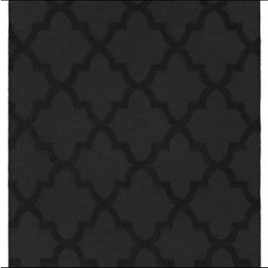 Garland Rug Quatro Black 9 Ft. X 12 Ft. Cut-Loop Trellis Area Rug –Soft, Comfortable, Stylish & Budget-Friendly Rug in a Beautiful Solid Black