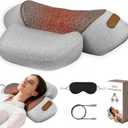 Neck Massager Pillow,Ergonomic Neck Massager with Heating,Traction & Vibration,Hump Corrector for Shoulder Pain Relief, Neck Pillow for Daily Comfort