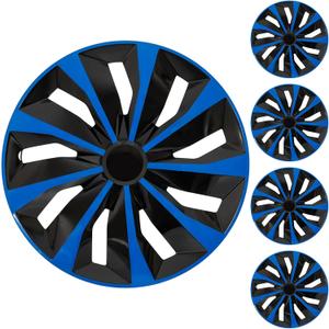16" Blue Wheel Rim Cover Hubcaps Replacement R16 Hub Caps Snap On Universal Wheel Rim Cover ABS Exterior Accessories for Car Trunk SUV Set of 4