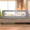 Bed Rail for Toddlers – 71 Inch Extra Long Toddler Bed Rail, Swing Down Bed Guard for Queen King Full Twin Size Beds, Foldable Baby Bed Rail with Safety Lock, No-Tool Install (Gray, 71 inch)
