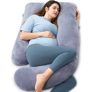 Momcozy Pregnancy Pillow for Sleeping - U Shaped Full Body Maternity Pillow