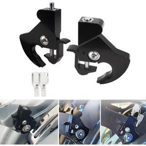 Detachable Locking Rotary Docking Latch Clips Kit with Keys for Sissy Bar Luggage Rack Mounting Compatible with Harley Davidson Touring Dyna Softail Sportster 1984-2024