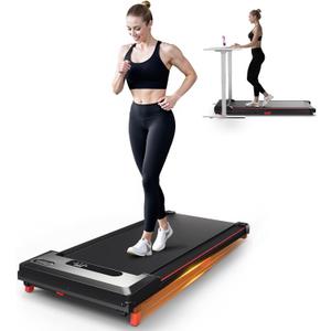 Walking Pad with Incline, Under Desk Treadmill for Home Office, 2.5HP Portable Treadmills with Panel & Remote Control, 4 in 1 Walking Running Machine Manual Incline, Compact Treadmill 265LB Capacity