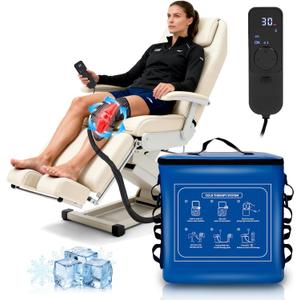 Cold Therapy Machine - Ice Machine for Knee After Surgery with Programmable Timer, Portable Cryotherapy Device for Pain Relief & Swelling Reduction in Shoulder, Hip, Ankle Recovery