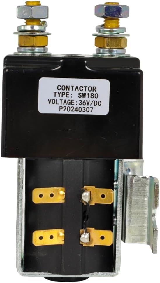 SW180 36V 200A Contactor Solenoid Compatible with Albright Relay w/Mounting Bracket Golf Cart Heavy Duty High Amp