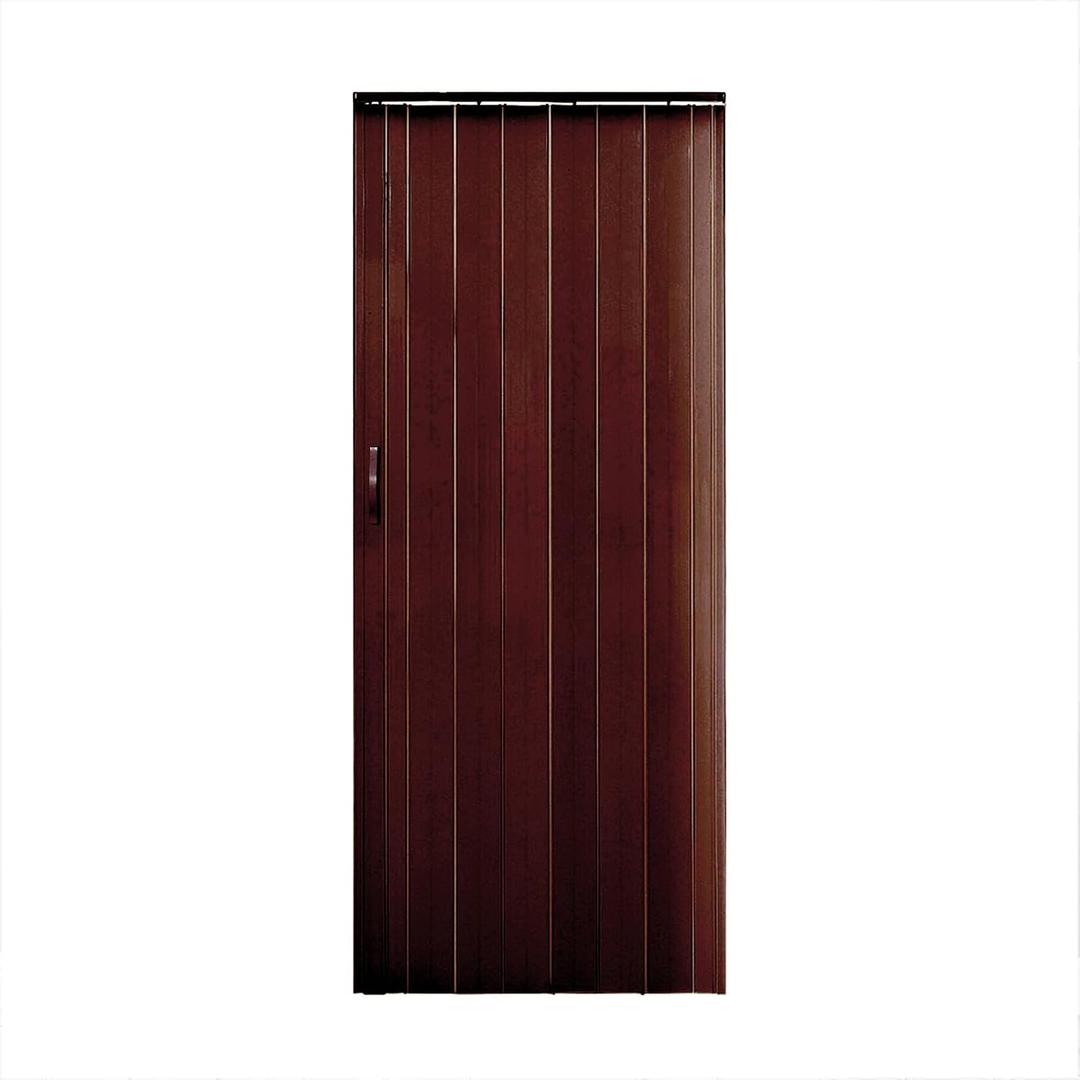 Portable Walnut 32inx80in Accordion Doors Interior,PVC Accordion Folding Sliding Door,Compact Retractable Bifold Closet Doors for Doorway (Walnut,32in*80in)