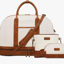 Weekender Bag for Women Canvas Overnight Bag Large Travel Tote Bag Carry on Shoulder Duffle Bag With Shoe Compartment,Perfect for Travel/Daily Use/Birthday Gift