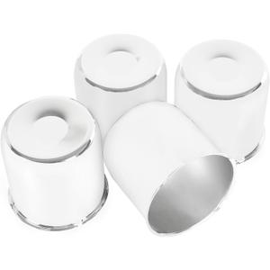 4PCS 4.88inch Trailer Wheel Center Caps Fit 4.88" Center Bore for Truck SUV RV Wheels Rims Trailer Carbon Steel Push Through Hub Covers Chrome Silver