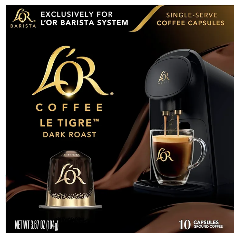 LOR BARISTA Espresso & Coffee Maker & Barista System, 3 Espresso Brew Styles, Single-Serve Coffee & Nespresso Capsule Compatible, Built-in Frother, Espresso, Cappuccino & Latte Maker, Black,