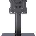 Universal TV Stand Base, Table Top TV Stand for 17-43 Inch LCD/LED TVs, Height Adjustable Monitor Mount Stand with Tempered Glass Base Holds up to 88lbs VESA 200x200mm, TS103