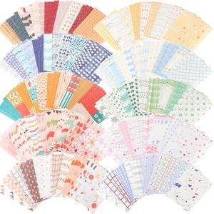 500 Sheets Vintage DIY Scrapbook Aesthetic Paper Supplies Decorative Paper Material for DIY Scrapbook Journal Photo Album Crafts(3.35 x 2.17 Inches,Stylish Style)