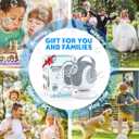 Joyfuture Bubble Machine - Automatic Bubbles Blower for Kids, Toddlers - 360 Rotation & 75 Adjustment, Bubble Toys with LED Light - Gifts for Boys, Girls, Halloween, Outdoor, Birthday, Party