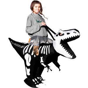 Dazzle Bright Halloween Inflatable Dinosaur Costume, Blow Up Dinosaur Cosplay Costume for Halloween Cosplay Party (Adult)