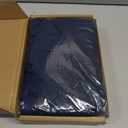 Amazon Basics Lightweight Pleated Bed Skirt, Fade Resistant, Wrinkle Resistant, Machine Washable, Queen, Navy Blue
