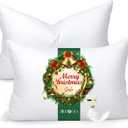 Feather Pillows Queen Size Set of 2 - Goose Down Hotel Bed Pillow for Sleeping, Soft 600 Thread Count Cotton Cover, Fluffy Support Surround Fill Polyester for Side, Back, Stomach Sleepers