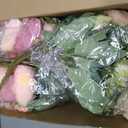 Geosar 16 Bundles Artificial Peonies Flowers Fake Silk Peony Bouquet Faux Peonies Flowers Bulk for Decoration Vase Floral Arrangements Wedding Party Table (Pink Lavender)