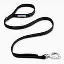 Dog Friendly Co. Classic Dog Leash | Strain-Free, Shock Resistant, Prevents Jolts, Maintain Control | Durable Waterproof Material | Heavy Duty Clip & D-Ring | Black, Size Regular