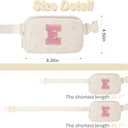 Uygafly Birthday Graduation Gifts for 5 6 7 8 9 10 11 12 13 14 15 16 Year Old Girl,Initials Fanny Pack Crossbody Bag for Girls Kids,Trendy Cute Purse Stuff - E,Cream