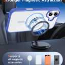 FNTCASE for iPhone 16 Case Clear: Magnetic Phone Cases Compatible with Magsafe Slim Anti Yellowing Military Grade Drop Protection Rugged Protective Transparent Cell Cover (B-Ultramarine Magnetic)
