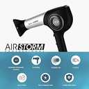 JMW AIR B Compact Hair Dryer, Powerful BLDC Motor, Quiet High Speed Hair Dryer, Lightweight Fast Drying, Ionic Blow Dryer for Frizzy Hair, Travel Friendly