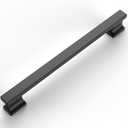 Amerdeco 20 Pack Matte Black Cabinet Pulls, 7 Inch Hole Centers, Kitchen Cabinet Handles, Cabinet Hardware, Easy to Install, Durable
