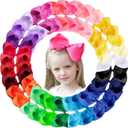 Oaoleer Hair Bows Clips Grosgrain Ribbon Bows Hair Alligator Clips Hair Barrettes Hair Accessories for Girls Toddler Infants Kids Teens Children (8 inch)