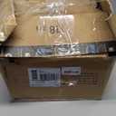 Furnulem 5 Drawer Black Dressers for Bedroom 2 Tier Shelf Storage Small Fabric Dresser for Closet Sturdy Metal Frame Modern Style Storage Cabinets Organization Units for Hallway Rooms