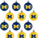 foco NCAA Team Logo 12-Pack Ball Hanging Tree Holiday Ornament Set